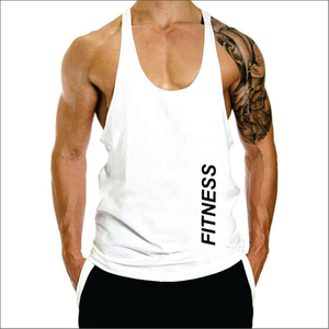 Camiseta Deportiva Blanca para Hombre, 100% Algodón, Cuello Redondo, Transpirable, Tejida, Informal, para Entrenamiento, Color Sólido - Product Image 1