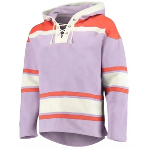 Heat-Transfer Printing Lite Purple Ice Hockey Jersey Breathable Hoodie Vintage Custom Sportswear Winter Thermal Front <b>Athletic</b> - Product Image 1