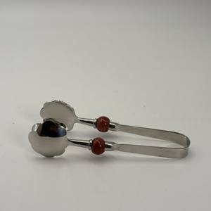 Pince de cuisine en acier inoxydable argenté, poli miroir, écologique, sans BPA, pour hommes, idéale pour la cuisson et la manipulation des aliments - Product Image 1