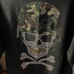 Camiseta Boxy de Manga Corta para Hombre con Estampado de Letras Degradadas, Diseño de Zapatillas, Pedrería Termoadhesiva, Lavado Ácido y Estampado DTG, Personalizada por el Fabricante - Product Image 6