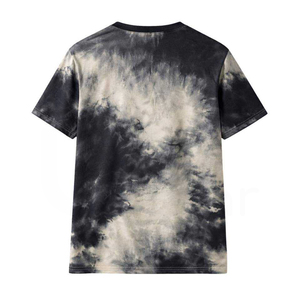 Camiseta de Punto Tie-Dye para Hombre, Manga Corta, Cuello Redondo, Corte Regular, Casual, con Diseño Azul y Negro - Product Image 2