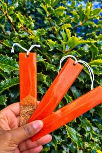 Marque-pages décoratifs en résine au design Art Déco, forme créative, fleurs séchées en cristal - Product Image 2