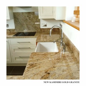Hot Selling New Kashmir Gold Granite Slabs Polished Natural <b>Stone</b> for Countertops Flooring Wall Cladding and Interior Projects - Product Image 2