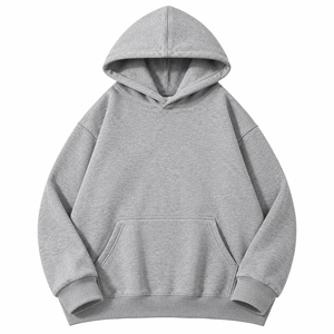 Sweat à capuche unisexe oversize avec cordon de serrage, capuche croisée, épaules tombantes, poche kangourou et poignets côtelés - Product Image 1