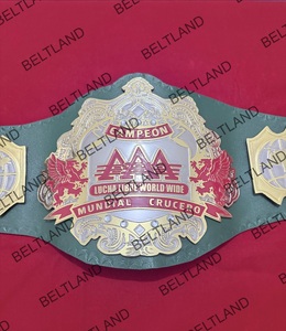 Ceinture de championnat mondial de Lucha Libre, poids cruiser, taille adulte, matériau PU durable, équipement d'arts martiaux unisexe - Product Image 4