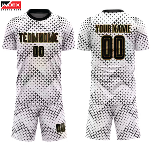 INDEX SPORTSWEAR Conjunto de Camiseta de Fútbol Sublimada Personalizada, Patrón Geométrico Verde, Cuello Redondo, Manga Corta, para Hombre Adulto, Absorbe la Humedad - Product Image 4
