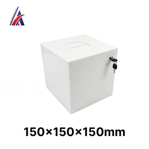 Mejor Proveedor de Caja de Donaciones de Acrílico Blanco Opaco 150x150x150mm, Caja de Seguridad para Donaciones, Votaciones y Dinero en Efectivo, Decoración para el Hogar, Fabricante B2B - Product Image 6