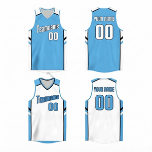 Maillot de basketball personnalisé pour homme, sublimation, vente en gros, maille respirante, séchage rapide, col en V, 100 % polyester, short de sport - Product Image 1