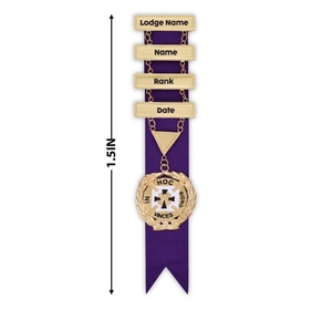 Past Commander Knights Templar <b>Masonic</b> Breast Jewel Silver Red Cross Personalized KT Commandery Regalia - Product Image 5