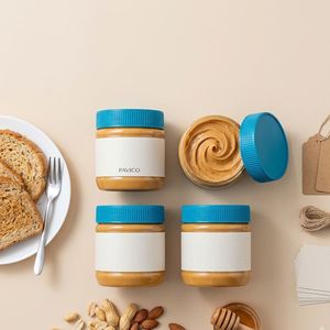 Peanut Butter <b>Jar</b> Food Grade PET Plastic 250ml 360ml 500ml Clear Screw Cap <b>Jam</b> Sauce Storage OEM Vietnam Factory Pavico Custom - Product Image 4