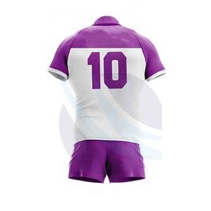 Ensembles d'uniformes de rugby unisexes personnalisés, service OEM, vêtements d'équipe professionnels respirants, 100% polyester - Product Image 6