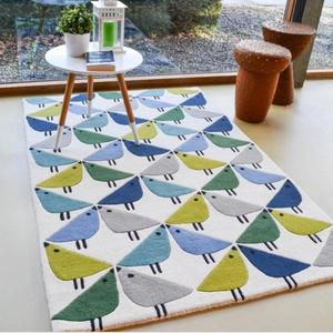 Tapis géométrique de qualité supérieure en laine/viscose tufté à la main / Beige, adapté aux animaux domestiques, antidérapant, à prix avantageux INDIAN TEXTILES H/L - Product Image 4