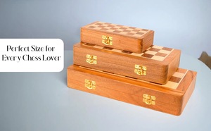 ILAHI's Eco-Friendly Rustic Polished Rectangle <b>Chess</b> <b>Board</b> Game 100% Handmade Pure Wood Animal/Love Style Customized Size <b>Chess</b> - Product Image 4