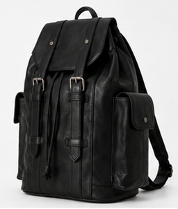 Premium Black Leather <b>Backpack</b> for Women Vintage Travel Rucksack Multi Pocket Casual Daypack OEM ODM Wholesale - Product Image 4