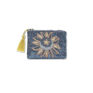 Porte-monnaie artisanal coloré avec fermeture éclair, motif dessin animé classique, broderie de perles de rocaille personnalisées - Product Image 3