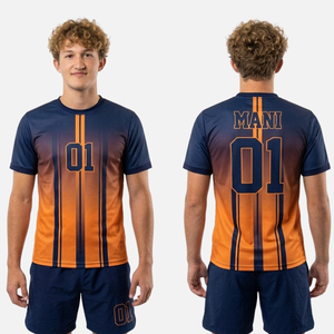 เสื้อแฮนด์บอลแบบซับลิเมชั่นขายส่ง ปรับแต่งชื่อทีม โลโก้ สำหรับผู้ชาย คอกลม แห้งเร็ว ชุดยูนิฟอร์มแฮนด์บอล ผู้ผลิต OEM - Product Image 3