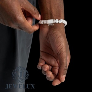 High Quality Moissanite Diamond Tennis Bracelet Iced Out Hip Hop Jewelry for <b>Men</b> and Women Custom Gold Silver Plated Chain - Product Image 2