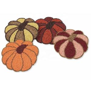 Juego de Posavasos de Cuentas de Vidrio en Forma de Limón Hechos a Mano, 4 Posavasos Decorativos de 10 cm, para Mesa de Comedor, Cocina, Café, Estilo Indio - Product Image 5