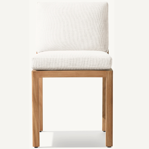 Chaise individuelle en teck au design moderne, équipée de mousse souple, idéale pour salle à manger ou terrasse – Offre spéciale - Product Image 1