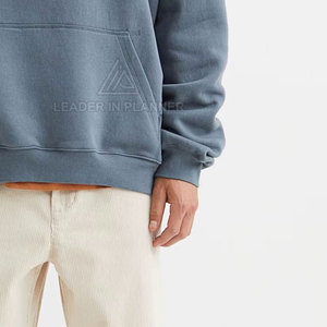 เสื้อฮู้ดดี้ผู้ชายสีพื้นทรงโอเวอร์ไซส์รุ่นใหม่ล่าสุด ผ้าฝ้าย ขายส่ง ราคาสมเหตุสมผล เสื้อฮู้ดดี้โอเวอร์ไซส์แบบพื้นฐาน - Product Image 6