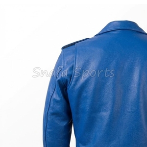 Veste en cuir véritable pour homme, cuir de vachette de qualité supérieure, durable, élégante, mode d'hiver, classique, moderne, tendance, vêtements en cuir - Product Image 6