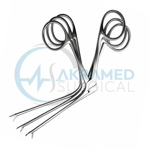 Ensemble de forceps laryngéens, instruments chirurgicaux ORL, forceps crocodile à mâchoire coupelle, instruments chirurgicaux médicaux en acier inoxydable - Product Image 3