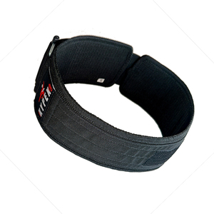 Custom Logo <b>Nylon</b> Powerlifting Belt Self-Locking Hook Loop Closure Gym Belt Adjustable Strong Professional Protection - Product Image 2