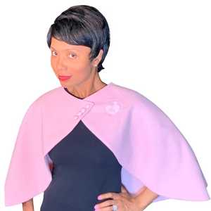 Jack <b>and</b> Jill Vintage Capelet Pink Women Elegant Short Sleeve Classic Retro <b>Shawl</b> Formal Event Fashion <b>Wrap</b> - Product Image 5
