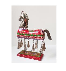 Campana de hierro hecha en India con diseño de caballo, arte moderno, campana de caballo pintada a mano de la suerte para el hogar, oficina, mesa de comedor, habitación de invitados, a precio mayorista - Product Image 6