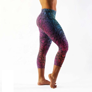 Legging de sport pour femme à imprimé numérique, taille mi-haute, en Spandex/Polyester, extensible dans les quatre sens, respirant, pour le yoga et la course - Product Image 6