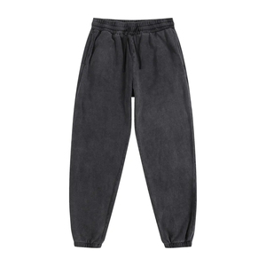 Wholesale 100% Cotton Fabric for Flare Track <b>Jogger</b> 3D Puff Print Acid Wash Fleece Men Sweatpants <b>Stacked</b> Sororities College - Product Image 1