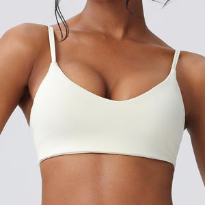 Conjunto de Sujetador Deportivo Ecológico con Efecto Push-Up para Mujer, Espalda Sexy, para Yoga, Running, Fitness, Top Acolchado de Algodón con Forro de Spandex, Tallas Grandes - Product Image 3