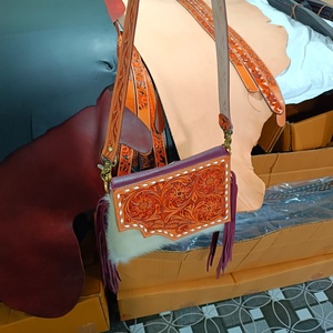 Cowgirl toile selle couverture sac à bandoulière avec sangle usinée à la main fabricant en gros Rodeo International - Product Image 6