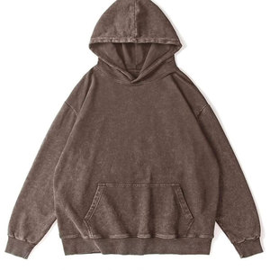 Sudadera extragrande de mujer personalizada con lavado ácido, manga larga, hombros caídos, forro polar grueso, para invierno - Product Image 3