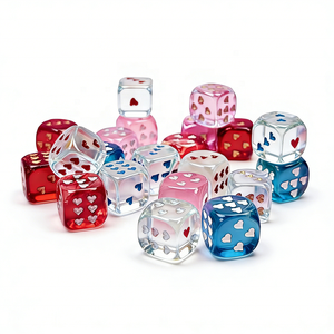 Resin Artistic Hand-painted Crafts Dice Colored 14mm Dice Materials Keychains Charms Pendants DIY Earring Necklace Handmade - Product Image 5