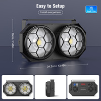 U`King 2 Eyes Blinder Light 2x100W COB Blinder LED RGB, Luz Par para Escenario, Audiencia, DJ, Discoteca, Fiesta, Boda, Club Nocturno, Espectáculo