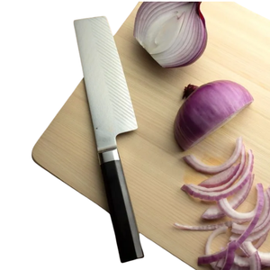 Cuchillo de Chef Nakiri de 6.5 Pulgadas, Hoja Afilada de Acero Inoxidable en Capas, Mango Negro, Estilo Japonés, para Cortar y Rebanar Vegetales - Product Image 6