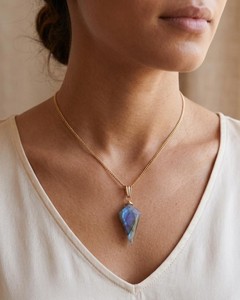 Collar con Colgante de Lágrima Arcoíris, Cadena Chapada en Oro y Plata, Joyería de Cristal Colorido, Regalo Energético de Protección y Sanación - Product Image 4