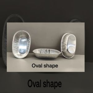 Contenedor Ovalado Desechable de Papel de Aluminio de 110 ml para Seguridad e Higiene Alimentaria, Disponible en Cantidad a Granel - Product Image 3