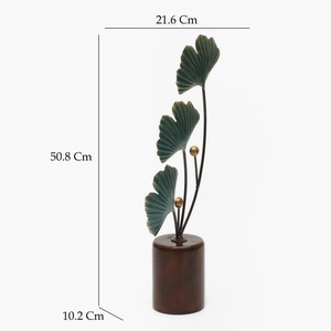 Black Leaf Design Wooden Base Centerpiece Perfect For Coffee Table Console Table And Side Table Display Handcrafted From India - Product Image 2