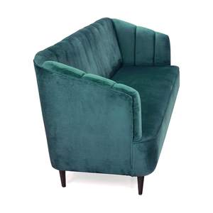 Sofá Contemporáneo Bluewud Wilber de 3 Plazas, Diseño Cuadrado Verde con Relleno de Espuma y Tapizado - Product Image 5