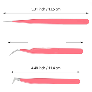 Pinces à cils en acier inoxydable pour extensions de cils, ensemble de pinces à cils personnalisées - Product Image 5