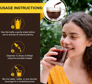 Gotas Líquidas de Shilajit Puro del Himalaya OEM, las Gotas de Shilajit del Himalaya Más Potentes, Ricas en Ácido Fúlvico y Húmico al 82% para Aumentar la Energía - Product Image 4