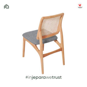 Modern European Asoka <b>Stacking</b> <b>Dining</b> <b>Chair</b> Teak Wood Frame Natural Rattan Eco-Friendly PP Material Apartment Outdoor Hotel - Product Image 4