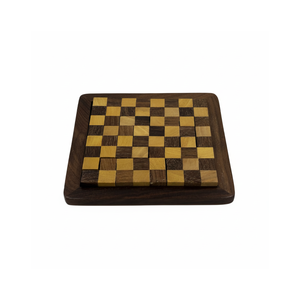 Puzzle en bois de palissandre indien fait main |   Jeu de société décoratif léger et écologique, jouet de réflexion 16x16x2 cm - Product Image 1