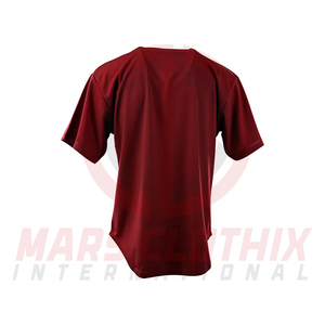 เสื้อเบสบอลผ้าโพลีเอสเตอร์สีพื้นสำหรับทีมกีฬาสโมสรและโรงเรียน  รับผลิตตามแบบที่ต้องการ - Product Image 5