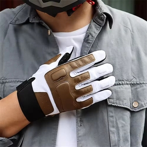 Guantes de Medio Dedo de Cuero Genuino Unisex de Alta Calidad para Ciclismo y Motociclismo, Transpirables y para Uso en Exteriores - Product Image 6