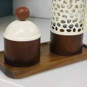 Quemador de Incienso Bakhoor en Forma de Domo de Madera y Metal con Bandeja, Quemador de Oud, Aromaterapia, Decoración para el Hogar, Exportación - Product Image 2