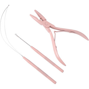 Kit de Extensiones de Cabello con Micro Anillas, Alicates Profesionales para Extensiones de Cabello, Aguja de Bucle, Gancho para Tirar, Dispositivo para Micro Anillas - Product Image 1