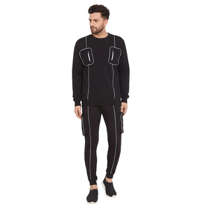 ชุดเซ็ตเสื้อและกางเกงวอร์มผู้ชายไซส์ใหญ่ปรับแต่งได้ หลายสี ชุดออกกำลังกาย ระบายอากาศได้ดี ลายพิมพ์ ชุดวอร์มผู้ชาย - Product Image 3